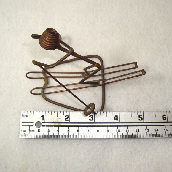 Vintage Rock Creek Metal Craft Art Sculpture Slalom Skier Hansen Idaho - Picture 5 of 6